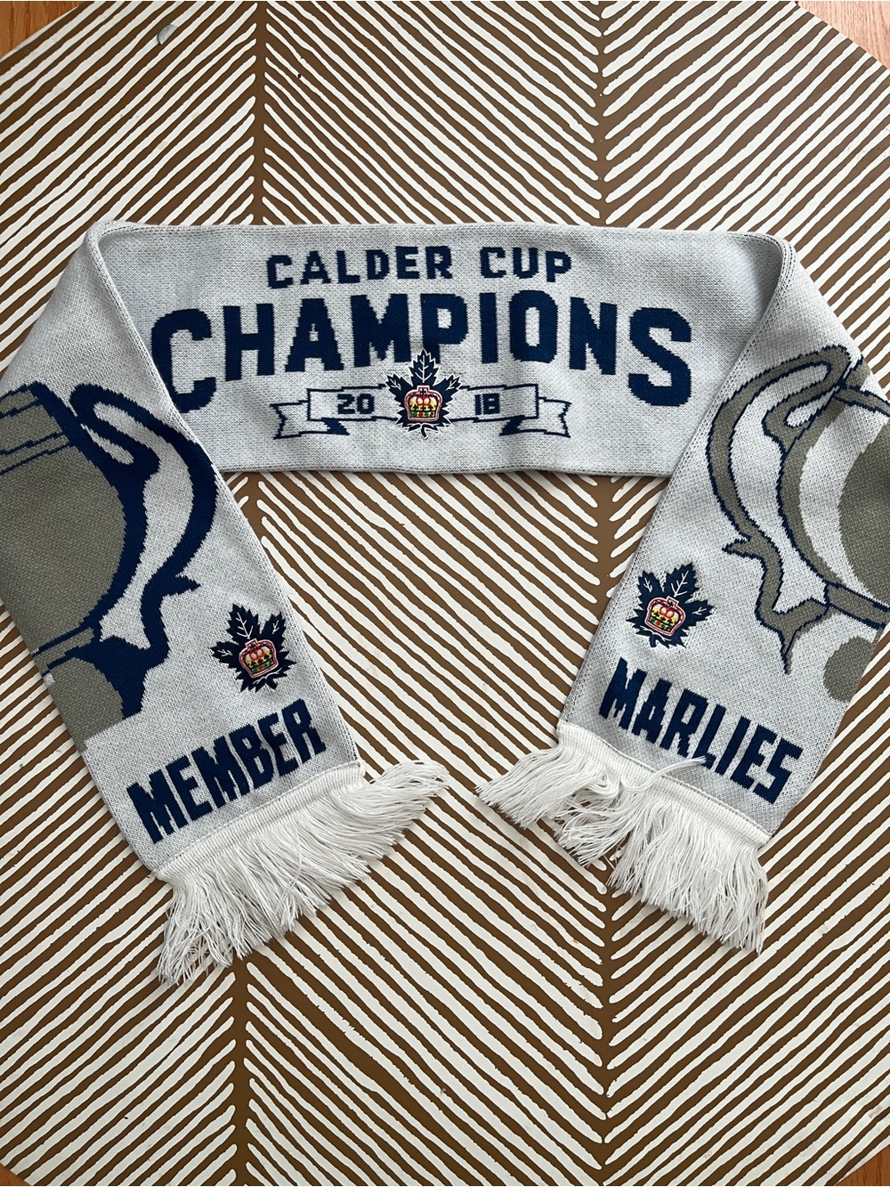 Toronto Marlies 2018 Calder Cup Champions Knit Scarf (OS)